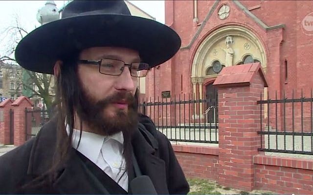 Rabbi Jacoob Ben Nistell, from Haifa, Israel, who is actually Jacek Niszczota, from Poland (TVn24.pl screenshot) Rabbi Jacoob Ben Nistell, from Haifa, Israel, who is actually Jacek Niszczota, from Poland (TVn24.pl screenshot)