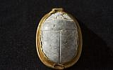 A 3,700-year-old scarab seal found by a birdwatcher at Tel Dor, in northern Israel, dated to the 13th Dynasty. (Tel Dor Excavations, courtesy)