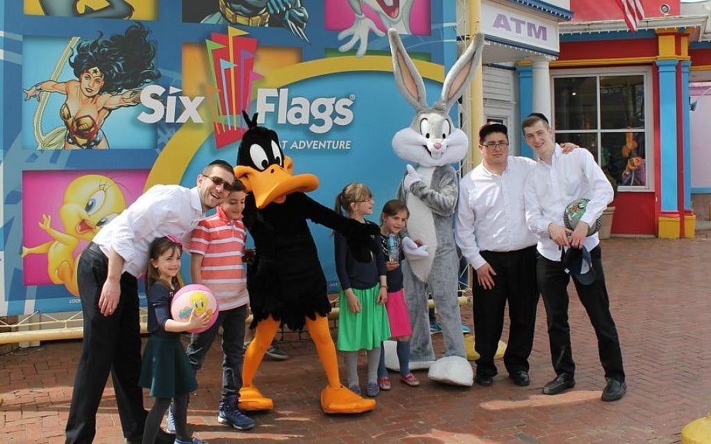 The Orthodox Union's youth organization sold more than 4,000 tickets to Six Flags Great Adventure on the first day of chol hamoed, Passover's intermediate days, April 25, 2016. (Uriel Heilman/via JTA) The Orthodox Union's youth organization sold more than 4,000 tickets to Six Flags Great Adventure on the first day of chol hamoed, Passover's intermediate days, April 25, 2016. (Uriel Heilman/via JTA)