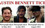 Screen shot of an FBI poster about Austin Bennett Tice, a photojournalist from Texas who disappeared in Syria in August 2012. (FBI)