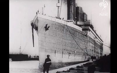 The Titanic on the day it sailed from Southampton, England (screen capture: YouTube)