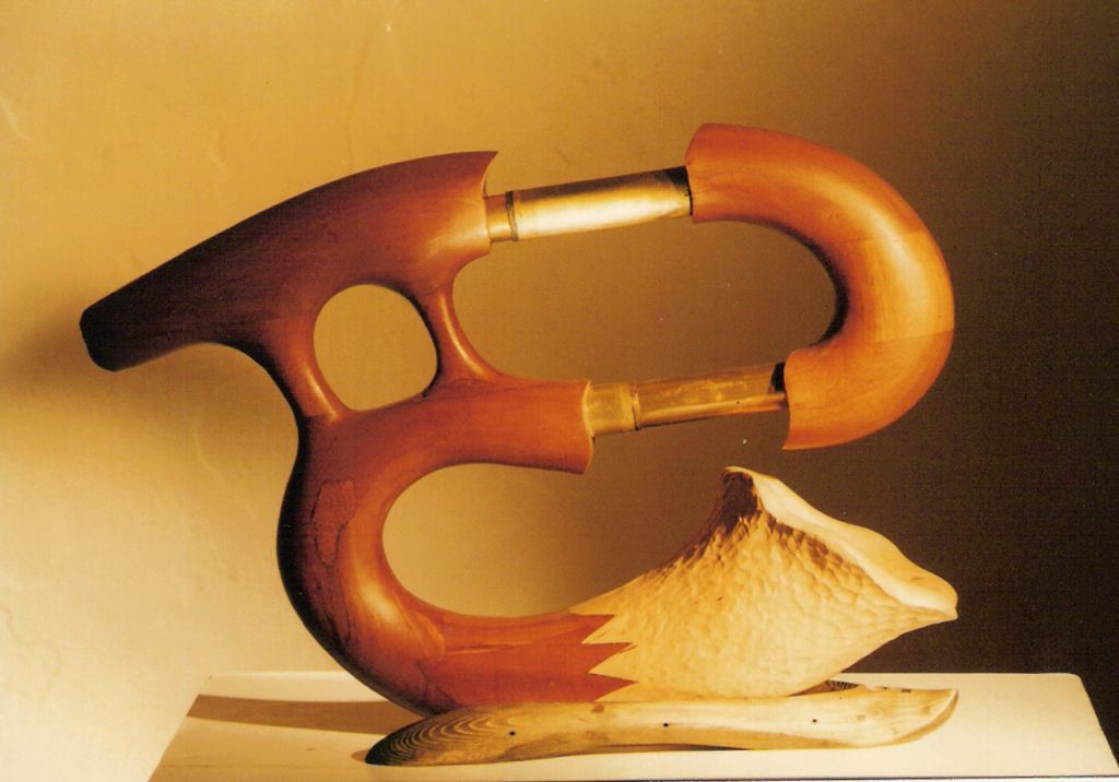 A trombonidoo, one of the unusual instruments on display at the instruments festival in Old Jaffa over Passover (Courtesy Barak Osorovitz)