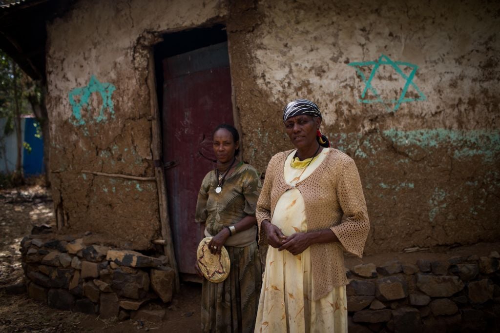 Ethiopia Berihe, the matriarch of the family that holds the keys to the abandoned synagogue in Wolleka, in Gondar, Ethiopia, on April 24, 2016. She calls it a "memorial" and hopes the children of her former neighbors will visit. (Miriam Alster/ Flash90) Ethiopia Berihe, the matriarch of the family that holds the keys to the abandoned synagogue in Wolleka, in Gondar, Ethiopia, on April 24, 2016. She calls it a "memorial" and hopes the children of her former neighbors will visit. (Miriam Alster/ Flash90)