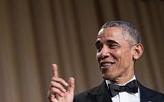 US President Barack Obama speaks at the 102nd White House Correspondents' Association Dinner in Washington, DC, April 30, 2016. (AFP/Nicholas Kamm)