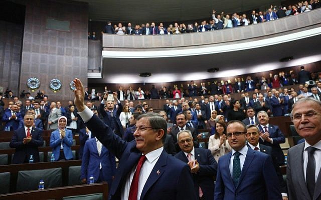 Turkish Prime Minister and leader of Turkey's ruling Justice and Development Party (AKP) Ahmet Davutoglu arrives for an AKP group meeting at the Turkish parliament in Ankara, May 3, 2016. (AFP Photo/Adem Altan) Turkish Prime Minister and leader of Turkey's ruling Justice and Development Party (AKP) Ahmet Davutoglu arrives for an AKP group meeting at the Turkish parliament in Ankara, May 3, 2016. (AFP Photo/Adem Altan)