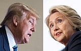 Democratic presidential candidate Hillary Clinton (left) on April 4, 2016 and Republican challenger Donald Trump on February 16, 2016. (AFP Photo)