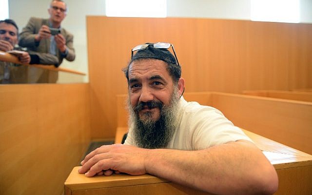 Tzion Saadon sits in the courthouse of Marseille on May 12, 2016. (AFP/BORIS HORVAT)