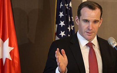 Brett McGurk, US special envoy to the anti-Islamic State coalition, in Amman on May 15, 2016. (AFP Photo/Khalil Mazraawi) Brett McGurk, US special envoy to the anti-Islamic State coalition, in Amman on May 15, 2016. (AFP Photo/Khalil Mazraawi)