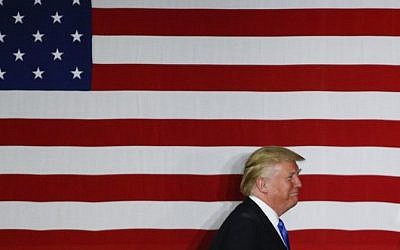 This file photo taken on May 18, 2016 shows Republican presidential candidate Donald Trump at a fundraising event in Lawrenceville, New Jersey. (AFP/Eduardo Munoz Alvarez)