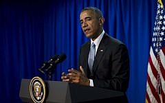 US President Barack Obama speaks at a press conference during the first day of the Group of Seven (G7) summit meetings in Ise Shima, May 26, 2016. AFP /JIM WATSON)