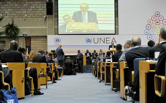 Deputy Secretary-General of the United Nations Jan Eliasson speaks during the United Nation Environment Assembly (UNEA) on May 26, 2016 in Nairobi. (AFP PHOTO / SIMON MAINA) Deputy Secretary-General of the United Nations Jan Eliasson speaks during the United Nation Environment Assembly (UNEA) on May 26, 2016 in Nairobi. (AFP PHOTO / SIMON MAINA)