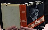 A German edition of Adolf Hitler's 'Mein Kampf' ('My Struggle') at the Berlin Central and Regional Library (Zentrale Landesbibliothek, ZLB) in Berlin, Germany, December 7, 2015 (AFP/Tobias Schwarz)