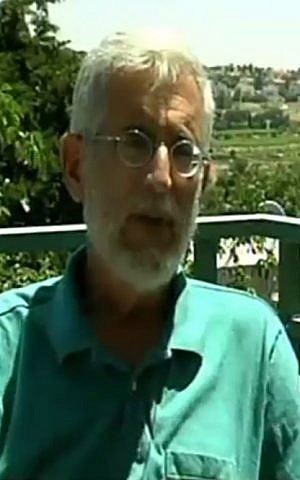 Meir Yehoshua, member of the new movement Two States, One Homeland. (Screen capture Channel 2)