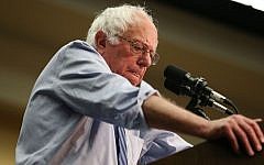 Democratic presidential candidate Bernie Sanders speaks during a campaign rally at the Century Center on May 1, 2016 in South Bend, Indiana. (Joe Raedle/Getty Images/AFP)