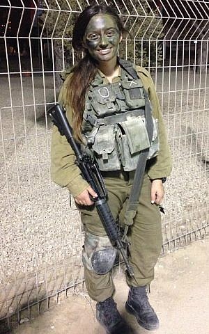 Hannah Laskow Defore in camouflage. (Facebook)