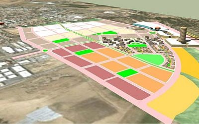 Tentative plans for the Noah Quarter in the small city of Ofakim in the northern Negev. (Courtesy)
