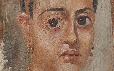 An Antonine-era mummy portrait of a young woman from the University of Zurich restituted to the heirs of a German Jewish publisher in April 2016. (Frank Tomio/University of Zurich)