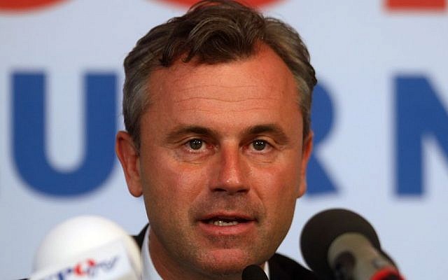 Norbert Hofer candidate for Austria's Presidency in Vienna, Austria, Tuesday, May 24, 2016. (AP/Ronald Zak) Norbert Hofer candidate for Austria's Presidency in Vienna, Austria, Tuesday, May 24, 2016. (AP/Ronald Zak)