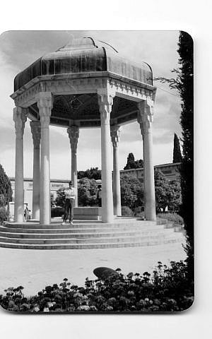 A photo of Farideh Goldin's father, Baba, taken at the tomb of the great poet Hafez in Shiraz on his last trip to Iran in 1992 (courtesy)