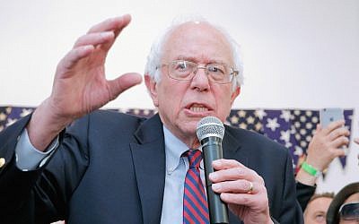 Bernie Sanders attending the Artists for Bernie Sanders National Touring Art Exhibit in New York City, April 16, 2016. (Mireya Acierto/Getty Images via JTA) Bernie Sanders attending the Artists for Bernie Sanders National Touring Art Exhibit in New York City, April 16, 2016. (Mireya Acierto/Getty Images via JTA)