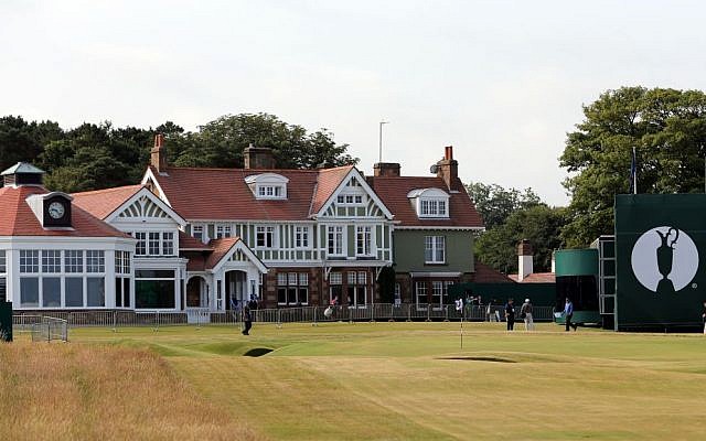 The clubhouse at Muirfield golf course in Muirfield, Scotland, July 14, 2013. (AP/Scott Heppell)