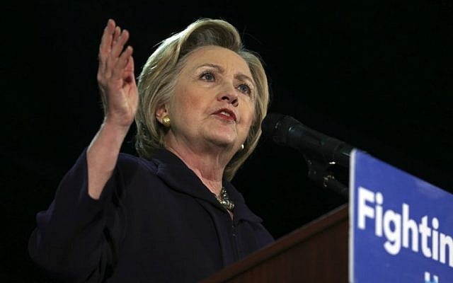 In this May 11, 2016 file photo, Democratic presidential candidate Hillary Clinton speaks during a campaign rally in Blackwood, New Jersey. (AP Photo/Mel Evans, File)