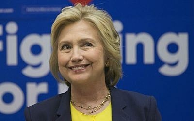 Democratic presidential candidate Hillary Clinton participates in a round table discussion with HIV/AIDS activists, Thursday, May 12, 2016, at her campaign headquarters in New York. (AP Photo/Mary Altaffer)
