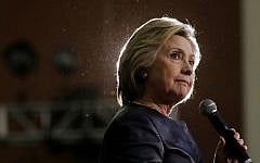 Democratic presidential candidate Hillary Clinton speaks at a rally at La Escuelita School in Oakland, California, Friday, May 6, 2016. (AP Photo/Jeff Chiu)