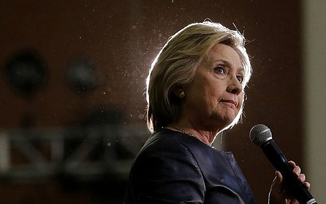 Democratic presidential candidate Hillary Clinton speaks at a rally at La Escuelita School in Oakland, California, Friday, May 6, 2016. (AP Photo/Jeff Chiu)