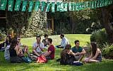 Illustrative photo of Israeli students at the Hebrew University on the first day of the academic year, October 18, 2015. (Miriam Alster/Flash90)