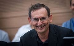 Dov Khenin, formerly an MK for the Joint (Arab) List, seen during a committee meeting at the Knesset, December 2, 2015. (Miriam Alster/Flash90)