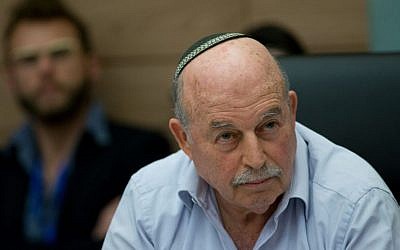 Constitution Law and Justice Committee chairman MK Nissan Nissan Slomiansky, a meeting in the Knesset, February 23, 2016. (Yonatan Sindel/Flash90)