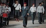 Deputy IDF Chief of Staff Yair Golan arrives at a farewell ceremony for former defense minister Moshe Ya'alon at army headquarters in Tel Aviv on May 22, 2016. (Miriam Alster/Flash90)