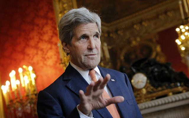 US Secretary of State John Kerry speaks to journalists before a meeting with French Foreign Minister Jean-Marc Ayrault, in Paris, May 9, 2016. (AP Photo/Christophe Ena, File) US Secretary of State John Kerry speaks to journalists before a meeting with French Foreign Minister Jean-Marc Ayrault, in Paris, May 9, 2016. (AP Photo/Christophe Ena, File)