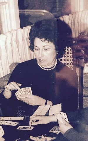 Author Betsy Lerner's mother Roz playing Bridge in her younger years. (Courtesy)
