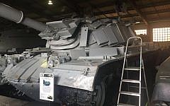 Israeli tank from the 1982 Battle of Sultan Yacoub in the First Lebanon War seen on display at a Moscow museum. (Courtesy GPO)