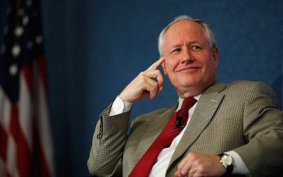 Bill Kristol at discussion sponsored by e21, a conservative think tank, in Washington, DC, Oct. 3, 2011. (Chip Somodevilla/Getty Images via JTA)