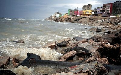 In this Tuesday, April 12, 2016 photo, Sewage flows from an outlet into the sea in front of Shati refugee camp in Gaza City. (AP Photo/Khalil Hamra) In this Tuesday, April 12, 2016 photo, Sewage flows from an outlet into the sea in front of Shati refugee camp in Gaza City. (AP Photo/Khalil Hamra)