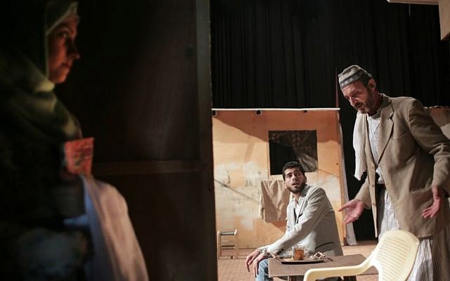 In this Thursday, April 28, 2016 photo, Palestinian actress Yasmin Katba, left, waits backstage to perform a Gaza version of Shakespeare's "Romeo and Juliet" play on the stage of a cultural center in Gaza City. (AP Photo/Khalil Hamra) In this Thursday, April 28, 2016 photo, Palestinian actress Yasmin Katba, left, waits backstage to perform a Gaza version of Shakespeare's "Romeo and Juliet" play on the stage of a cultural center in Gaza City. (AP Photo/Khalil Hamra)