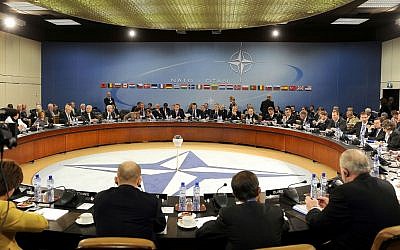 Illustrative: NATO foreign and defense ministers meeting at NATO headquarters in Brussels, Oct. 14, 2010. (US Air Force Master Sgt. Jerry Morrison/DOD/Public Domain/Wikimedia)