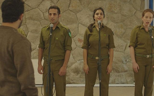 'Beyond the Mountains and Hills' protagonist David (Alon Pdut) still attends military events, having been discharged after 27 years (screenshot)