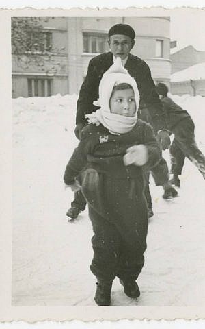 American Yiddish scholar Ruth Wisse, here probably age 4, appearing in her aunt Anushka's photo album. (Courtesy of Richard Schofield/via JTA)