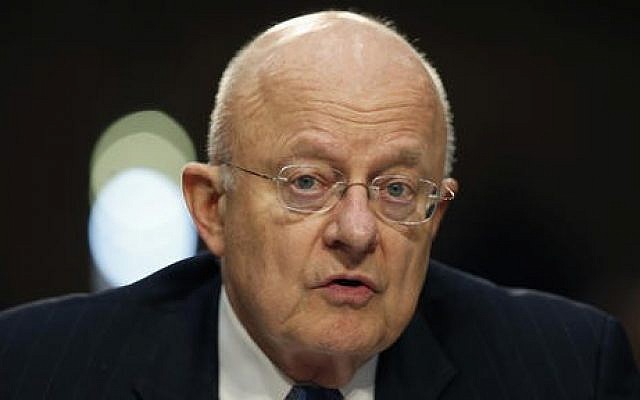 Director of the National Intelligence James Clapper speaks on Capitol Hill in Washington, February 9, 2016. (AP Photo/Alex Brandon, File) Director of the National Intelligence James Clapper speaks on Capitol Hill in Washington, February 9, 2016. (AP Photo/Alex Brandon, File)