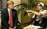 Ali G. (Sacha Baron Cohen), right, interviews Donald Trump (YouTube)
