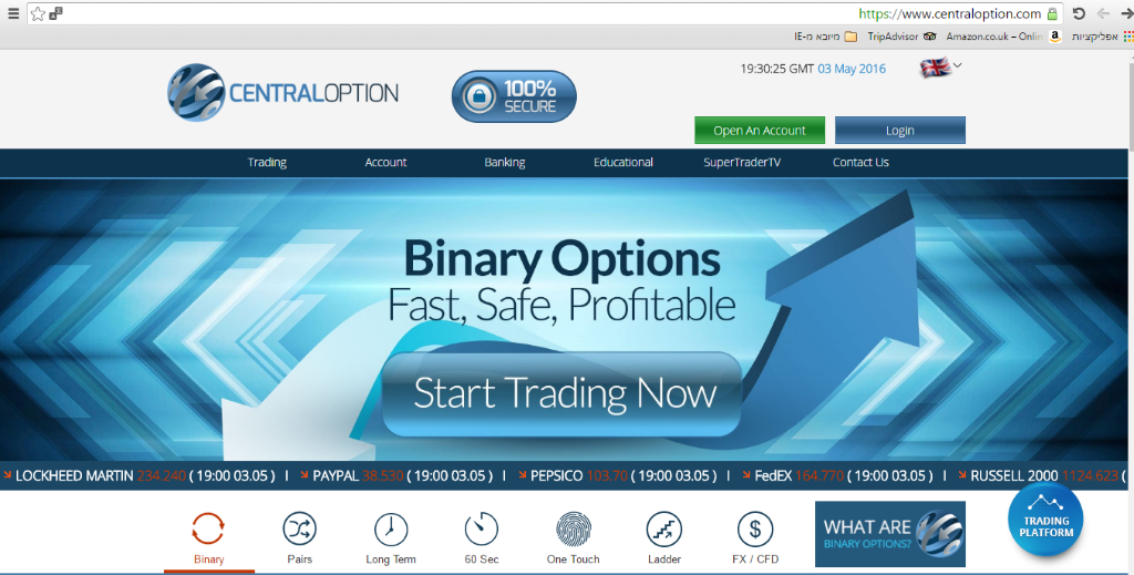 Roy says he was able to trace CentralOption's phone number and web site to Israel (Screenshot)