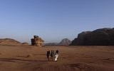 Bedoins seen riding camels in tdesert in Jordan, February 8, 2013. (Lucie March/Flash90)