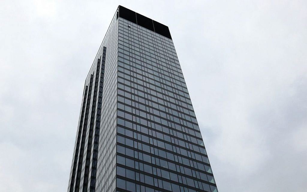 The 44-story tower, designed by famous German-born American architect Helmut Jahn, is Warsaw's tallest residential building. (Shmuel Bar-Am)