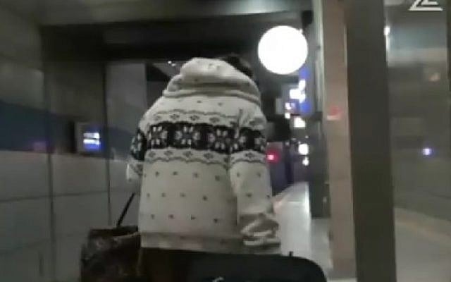 A homeless woman walks around Ben-Gurion Airport in a report about the phenomenon aired on Channel 2, May 15, 2016. (Screenshot/Channel 2) A homeless woman walks around Ben-Gurion Airport in a report about the phenomenon aired on Channel 2, May 15, 2016. (Screenshot/Channel 2)