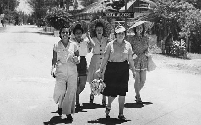 Isabel Schiller (center) and friends enjoy summer in Cuba, late 1930's-early 1940's. (Courtesy)