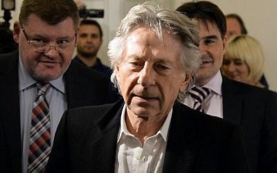 Oscar-winning director Roman Polanski arrives for a press conference after his trial at the regional court in Krakow, Poland, October 30, 2015. (AFP PHOTO / JANEK SKARZYNSKI)
